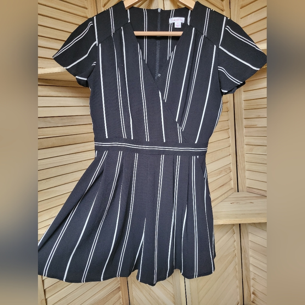 Stripes shorts romper light material.